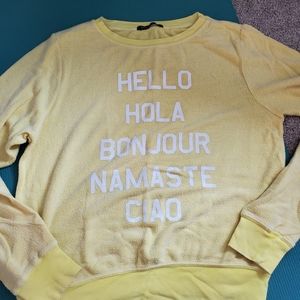 Wildfox Terry long sleeve crewneck sweatshirt